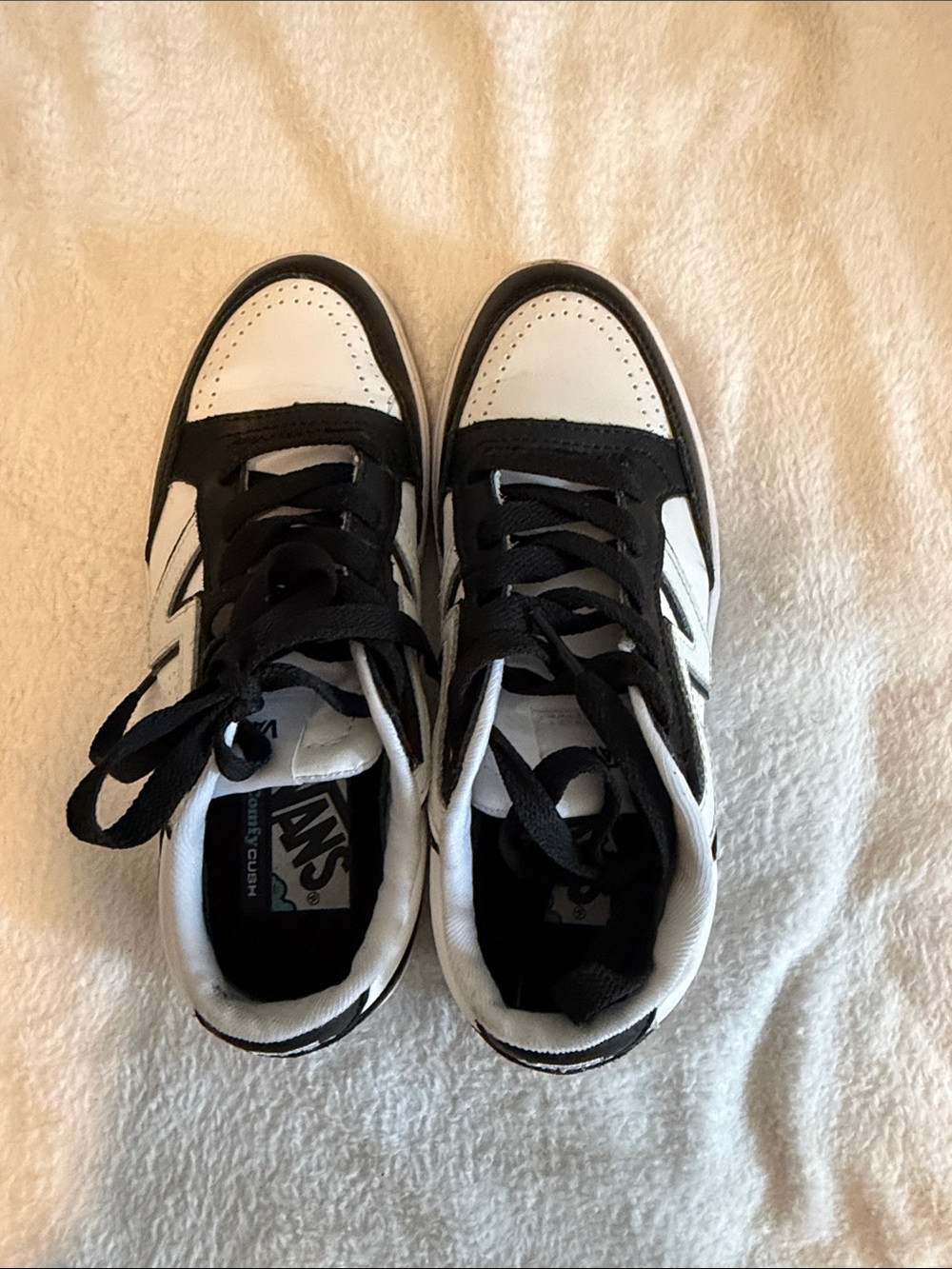 Vans Black and White Low-Top Sneakers